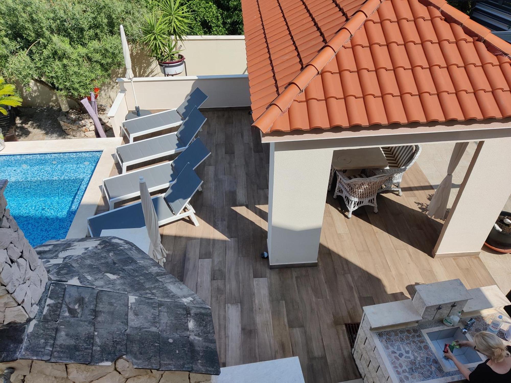 Apartments Villa A - Heating Pool Trogir Dış mekan fotoğraf